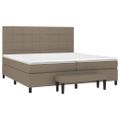 vidaXL Boxspring posteľ s matracom sivohnedý 200x200 cm látka