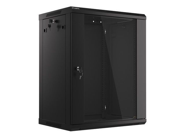 Nástenný rack 19'' 15U 600X450mm čierny flat pack