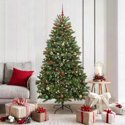 vidaXL Umelý vianočný stromček 180 cm 300 LED Teplá biela PVC a oceľ
