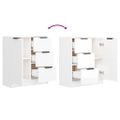 vidaXL Komody 2 ks lesklé biele 60x30x70 cm spracované drevo