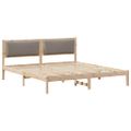 vidaXL Rám postele Sivohnedá 200 x 200 cm Masívne borovicové drevo