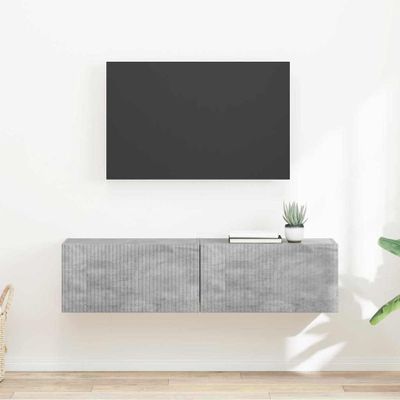 vidaXL TV nástenná skriňa Nástenný 2 pcs Betónová 60 x 31 x 29,5 cm