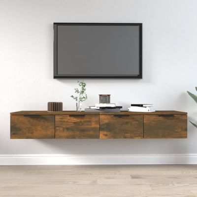 vidaXL Nástenné skrinky 2 ks dymový dub 68x30x20 cm spracované drevo