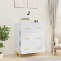 vidaXL Komoda lesklá biela 70x34x90 cm spracované drevo