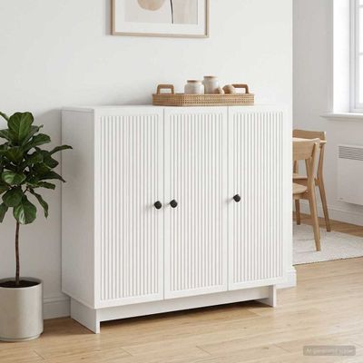 vidaXL Servírovacia skriňa Biela 89 x 34,5 x 80 cm Kompozitné drevo