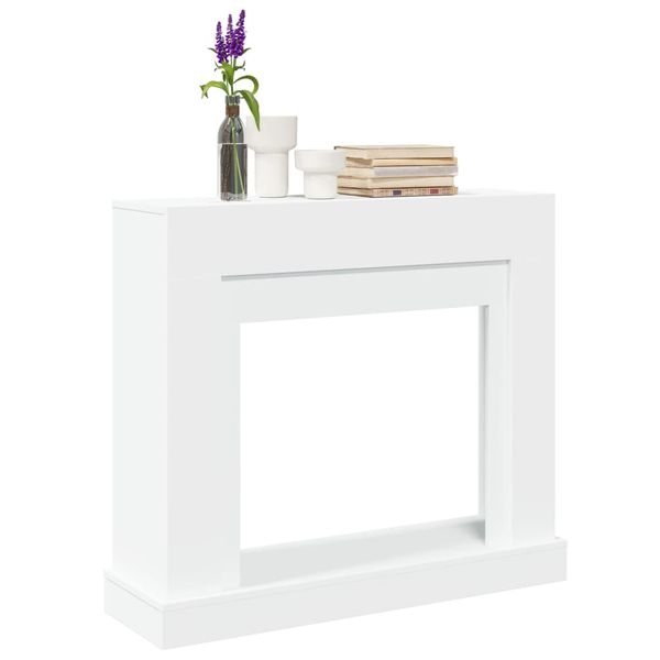 vidaXL Obloženie krbu biele 100x30x87,5 cm kompozitné drevo