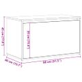 vidaXL Lavica do predsiene 80x40x45 cm Old Wood Engineered Wood