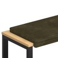 vidaXL Vankúš na lavičku Pl plush kord Zelená Hĺbka 35 cm