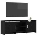vidaXL TV skrinka 130 x 33 x 47 cm Čierny dub Kompozitné drevo