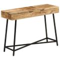 vidaXL Toaletný stolík 105x35x75 cm surový mangovníkový masív a železo
