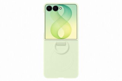 Samsung Silikónový magnetický kryt s držiakom na prst pre Galaxy Z Flip8, Mint