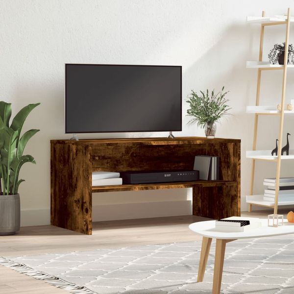 vidaXL TV skrinka dymový dub 80x40x40 cm kompozitné drevo
