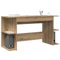 vidaXL Stôl dub artisan Kompozitné drevo 140 x 50 x 75 cm