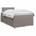 vidaXL Posteľ boxspring s matracom Sivohnedá 120 x 200 cm Látka