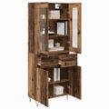 vidaXL Highboard Staré drevo 69,5 x 34 x 90 cm Kompozitné drevo