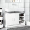 vidaXL Umývadlová skrinka biela 90x29x55 cm kompozitné drevo