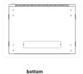 ADEX rozvaděč 6U 450 mm čierny, stěnový, kovové dvere, rozložený