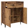 vidaXL Servírovacia skriňa Staré drevo 69,5 x 34 x 90 cm
