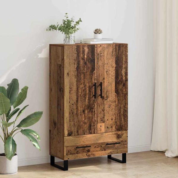 vidaXL Highboard Staré drevo 69,5 x 30 x 115 cm Kompozitné drevo