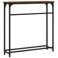 vidaXL Konzolový stolík hnedý dub 75x19,5x75 cm kompozitné drevo