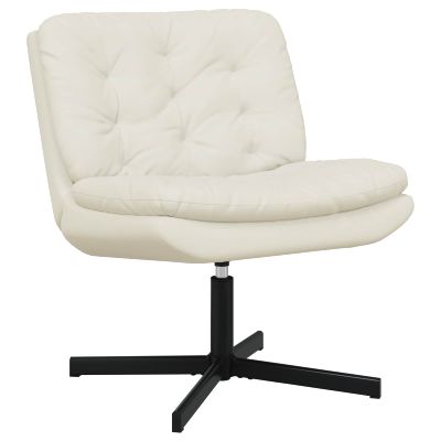 vidaXL Otočné relaxačné kreslo Krémová 63 x 75 x 76 cm Zamat