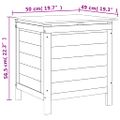 vidaXL Záhradný úložný box antracitový 50x49x56,5 cm jedľový masív