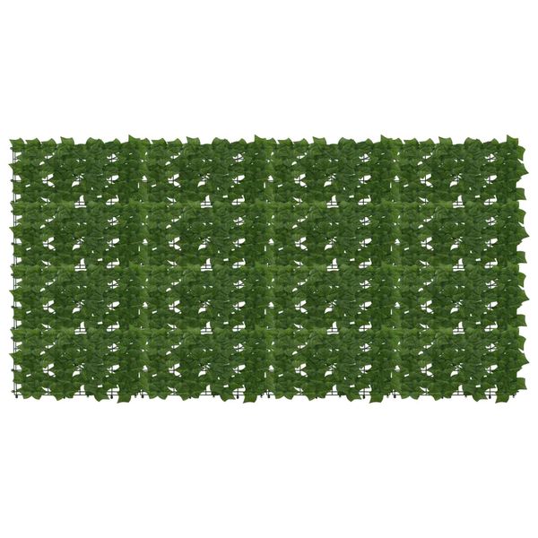 vidaXL Balkónový plôtik s listami Zelená 200 x 100 cm