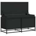 vidaXL Úložný box s vekom čierny 100x40x51,5 cm kompozitné drevo