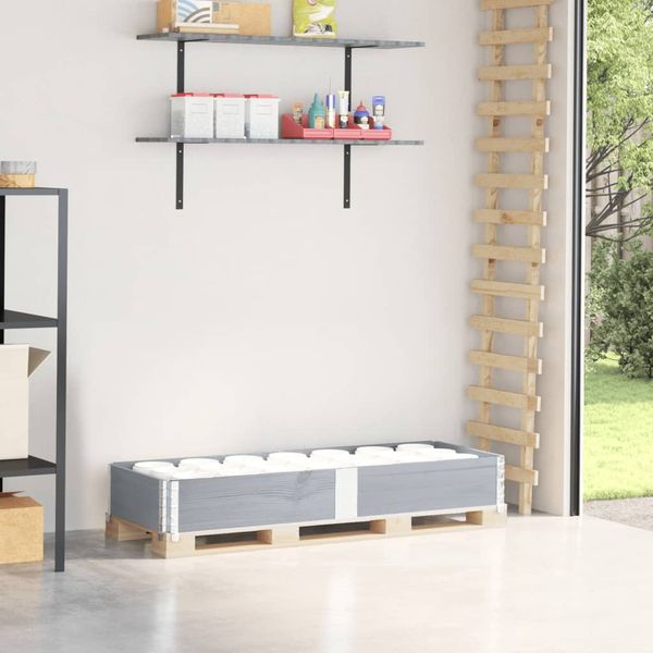 vidaXL Paletová ohrádka sivá 150x50 cm borovicový masív