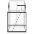 vidaXL Skleník s základovým rámom antracitový 169x114x202 cm hliník