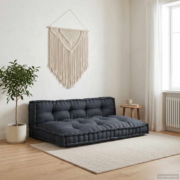 vidaXL Vankúš na paletový gauč 2 pcs Antracitová 120 x 80 x 38 cm