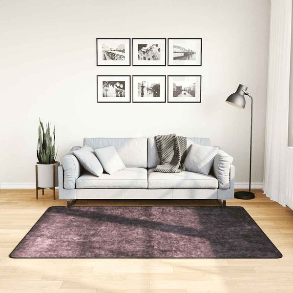 vidaXL Prateľný koberec 120x180 cm antracitový