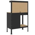 vidaXL Pracovný stôl Čierny 90 x 49 x 141 cm Spracované drevo a kov