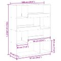 vidaXL Knižnica biela 100x33x125,5 cm kompozitné drevo