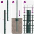 vidaXL Zvarené pletivo s podperami 10 x 1,2 m PVC potiahnutá oceľ