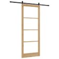 vidaXL Posuvné dvere ORKDAL Prírodná a čierna 93 x 232 cm