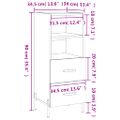 vidaXL Komoda betónovo sivá 34,5x34x90 cm spracované drevo