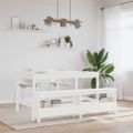 vidaXL Lavica do predsiene biela 160x28x45 cm masívna borovica
