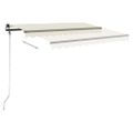 vidaXL Samostatne stojaca automatická markíza 400x300 cm krémová