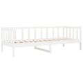 vidaXL Denná posteľ s matracom biela 90x190 cm masívna borovica