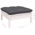 vidaXL 13-dielna záhradná súprava s vankúšmi biela borovica
