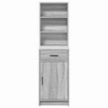 vidaXL Highboard Sivý Sonoma 41 x 40 x 135 cm Kompozitné drevo
