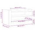 vidaXL Konferenčný stolík hnedý dub 100x50x50 cm kompozitné drevo