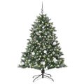 vidaXL Umelý vianočný stromček Zelená 150 cm PVC, plast a oceľ