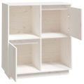 vidaXL Komoda biela 74x35x80 cm masívne borovicové drevo