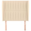 vidaXL Čelo postele so záhybmi krémové 103x23x118/128 cm látka