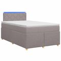 vidaXL Posteľ boxspring s matracom Sivohnedá 120 x 200 cm Látka