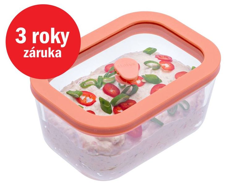 STATUS Viva sklenená vákuová dóza 0,5l 131100, lososová