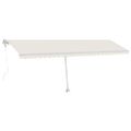 vidaXL Samostatne stojaca automatická markíza 600x350 cm krémová