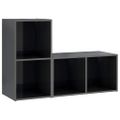 vidaXL TV skrinky 2 ks, lesklé sivé 72x35x36,5 cm, kompozitné drevo